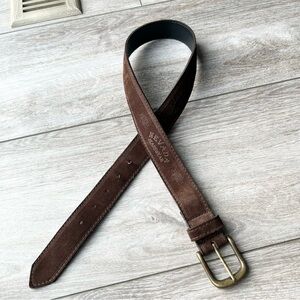 Vintage Nevada Jeanswear Floral Embossed Suede Leather Belt